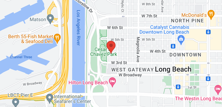 map of 730 4th Long Beach, CA 90802